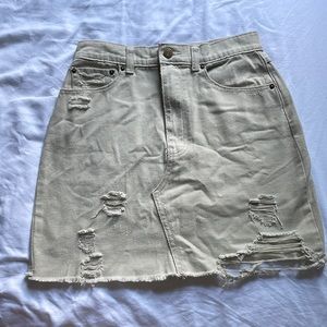 Urban outfitters BDG cream ripped skirt